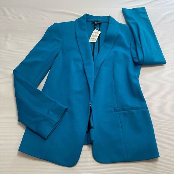 NWT Bebe Bright Blue Shawl Collar Jacket Size XS New - Picture 7 of 10